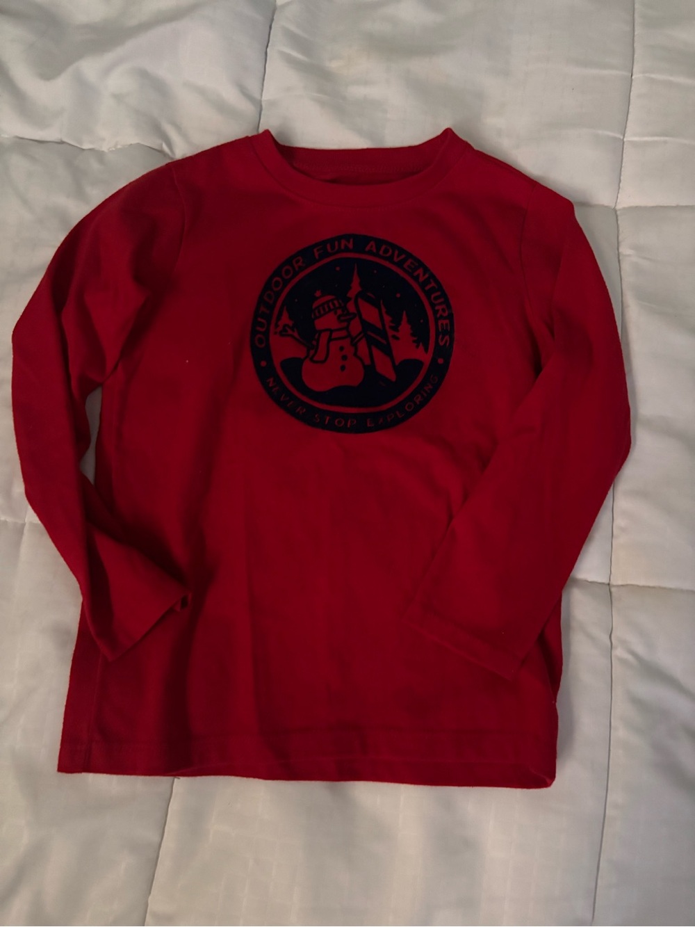 Garanimals Red Long-Sleeve Tee with Navy Outdoor Graphic